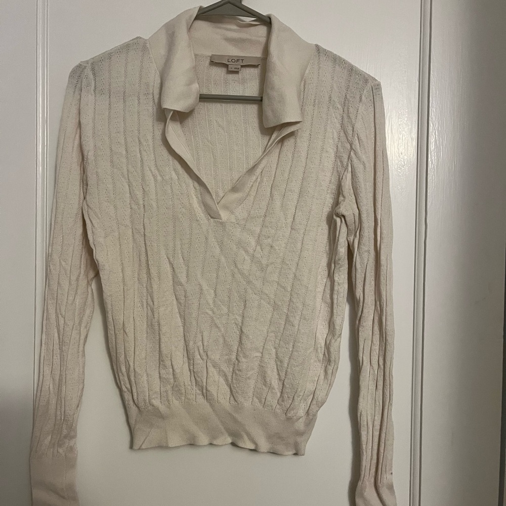 Loft collared long sleeve shirt
